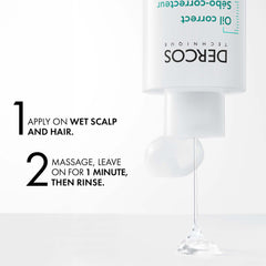 Mumzar oil control shampoo for oily hair with instructions for application and rinsing