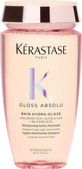 Kérastase Gloss Absolu High-Shine Anti-Frizz Shampoo, Cleanses & Reveals Ultimate Shine, for Glossy & Bouncy Hair with Glycolic Acid, Hyaluronic Acid & Wild Rose