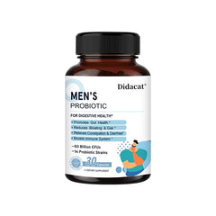 Men's Probiotic Supplement from Mumzar in a 60-capsule bottle for digestive health and immune support