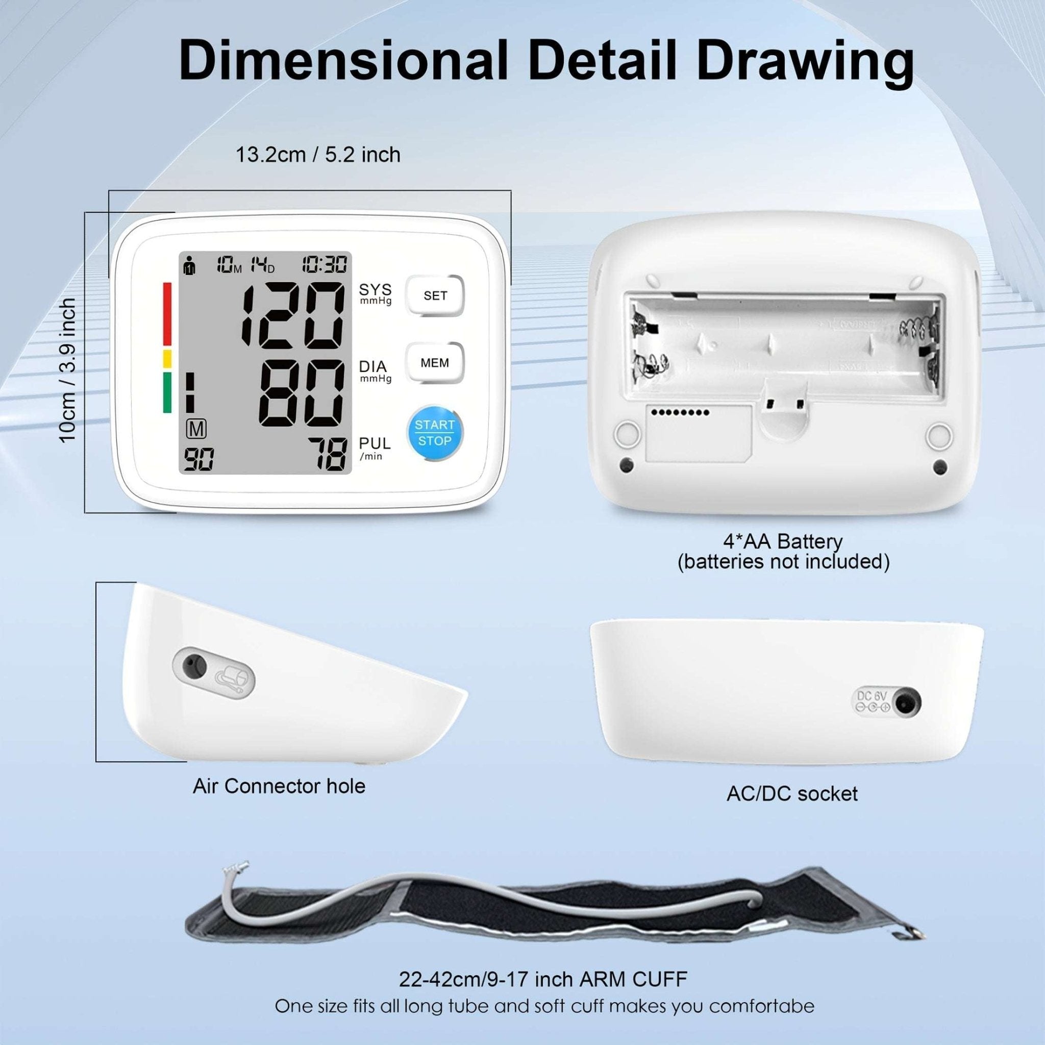 Digital BP Machine with Large Display Easy Use - Mumzar