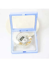 White bead tasbeeh set with digital counter in open gift box