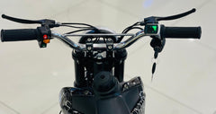 Rohan Wings off-road electric scooter for adults showing chrome handlebars key ignition and digital display