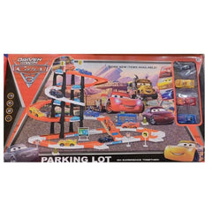 Huitich vehicle playset featuring Cars characters with ramps and toy cars parking lot toy for children