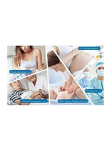 Disposable underpads, blue pads partially visible in care and changing use collage