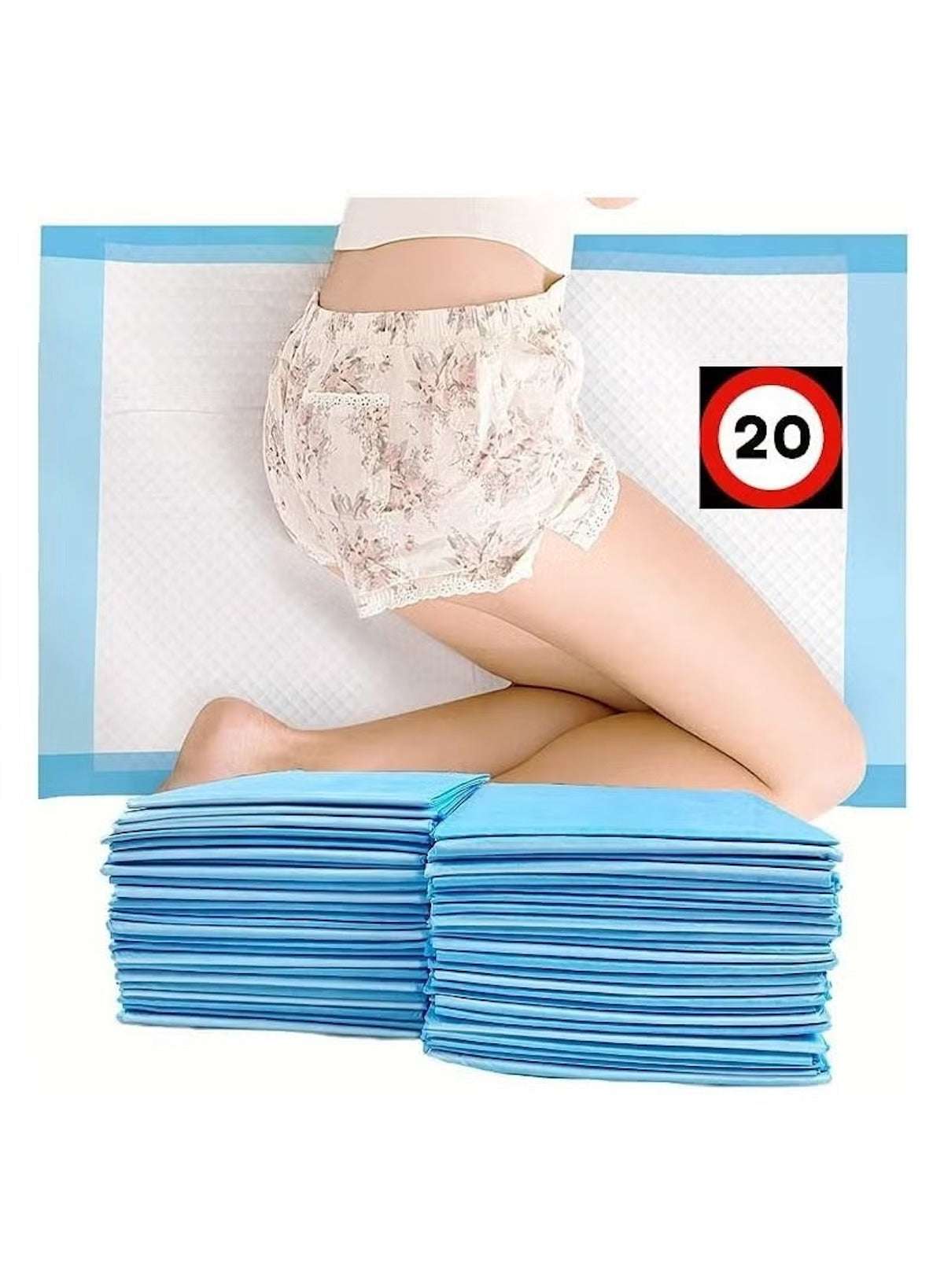Pack of 20 disposable underpads XL 60x90 cm for effective protection and comfort on beds