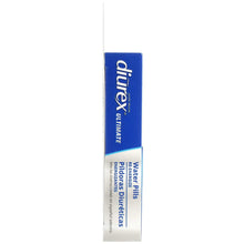 Diurex Ultimate water pills box, side panel with drug facts