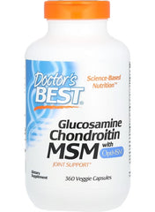 Doctor's BEST Glucosamine Chondroitin MSM supplement UAE in a 360-capsule bottle for joint support