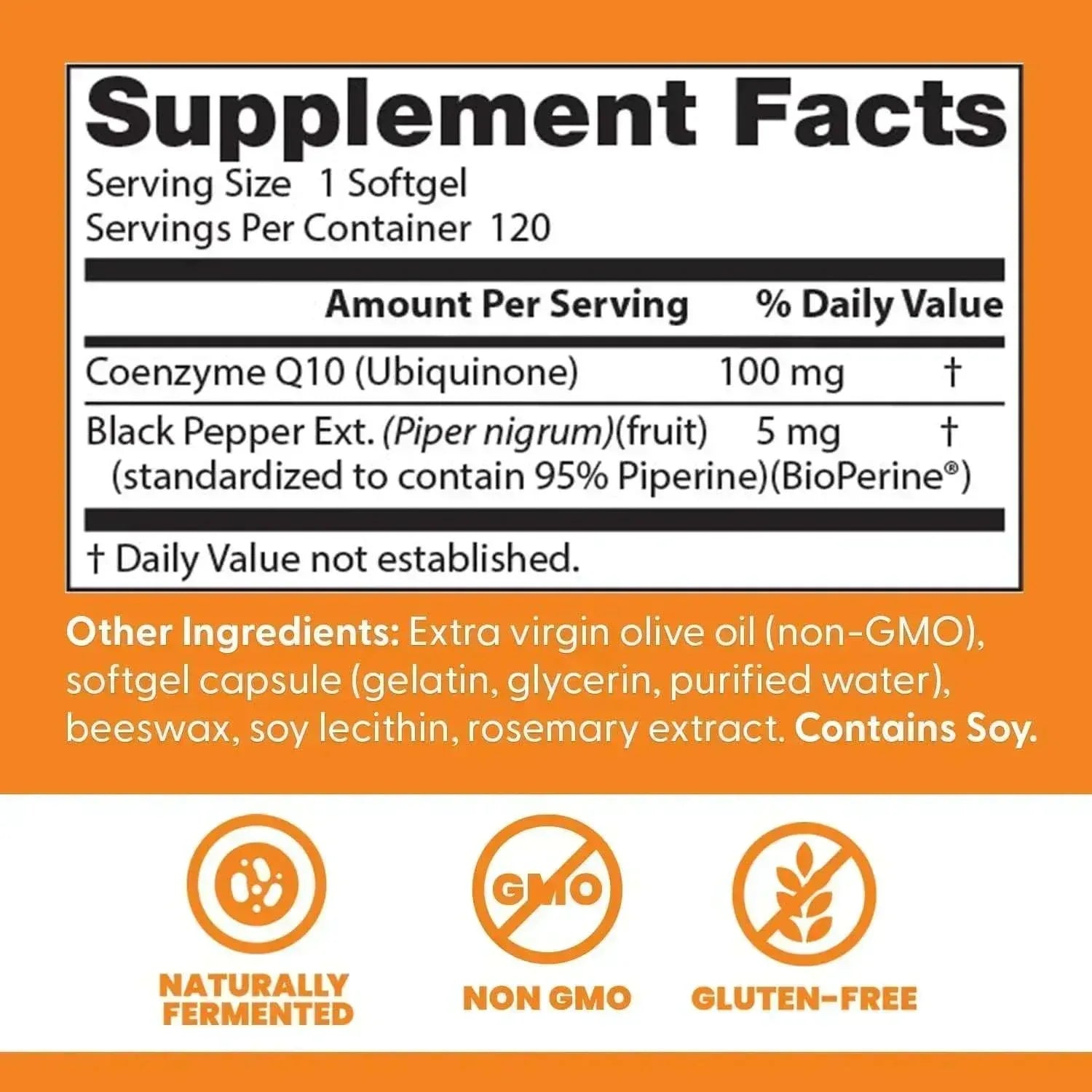 Doctors Best High Absorption Tablets, CoQ10 with Bioburn 100 mg, 120 Softgels - Mumzar