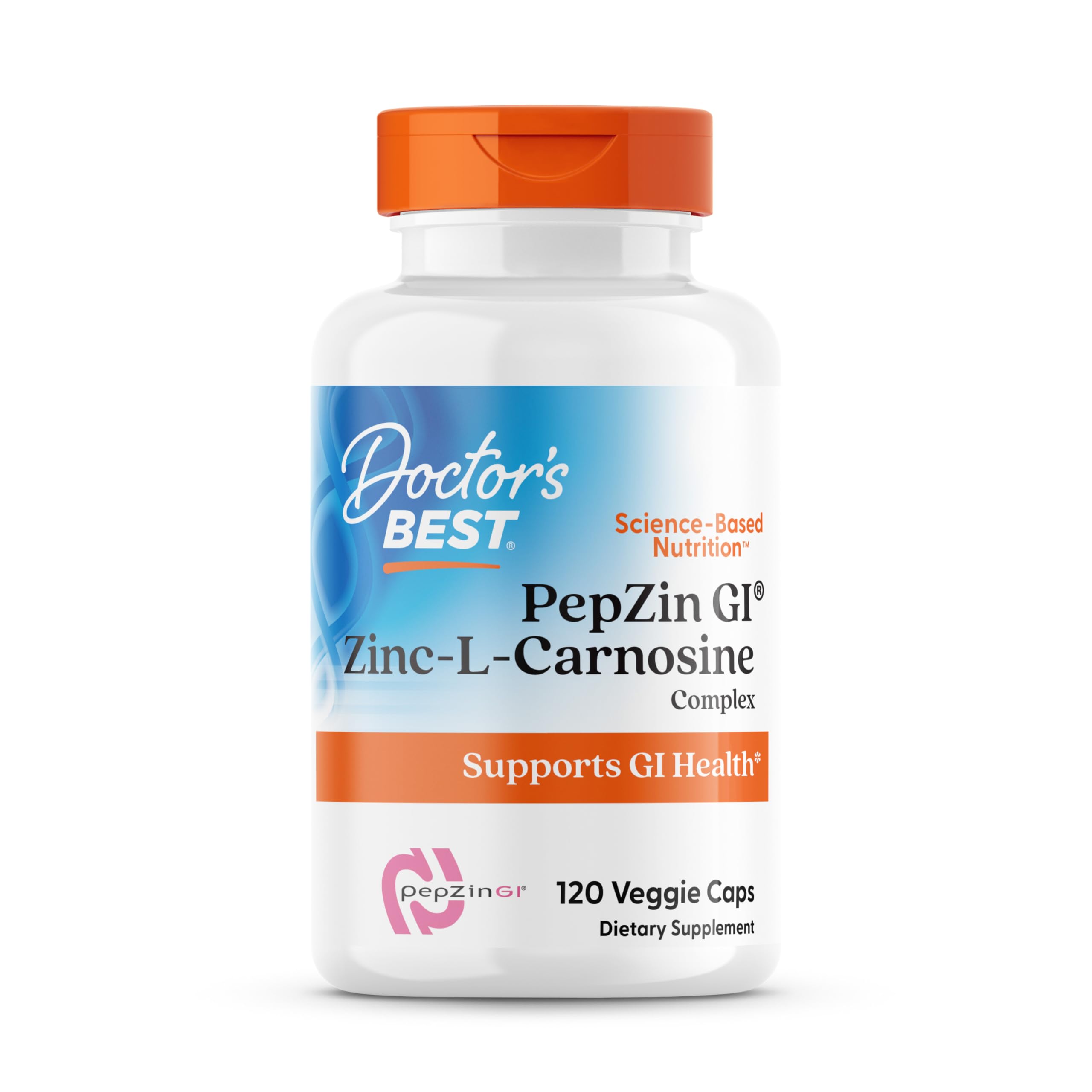 Doctors Best PepZin GI Zinc L Carnosine supplement bottle supports GI health 120 veggie caps zinc carnosine supplement UAE