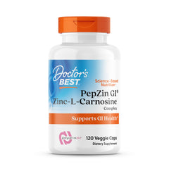 Doctors Best PepZin GI Zinc L Carnosine supplement bottle supports GI health 120 veggie caps zinc carnosine supplement UAE
