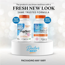 Doctor's BEST PepZin Gi zinc-L-carnosine complex bottles with 'Fresh New Look' and 'Packaging may vary'