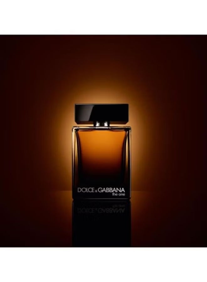 Dolce & Gabbana The One for Men Fragrance Bottle with Elegant Design and Warm Amber Color