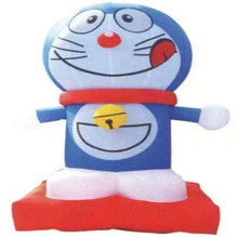 Inflatable Doraemon playground playset with blue-and-white character and red base