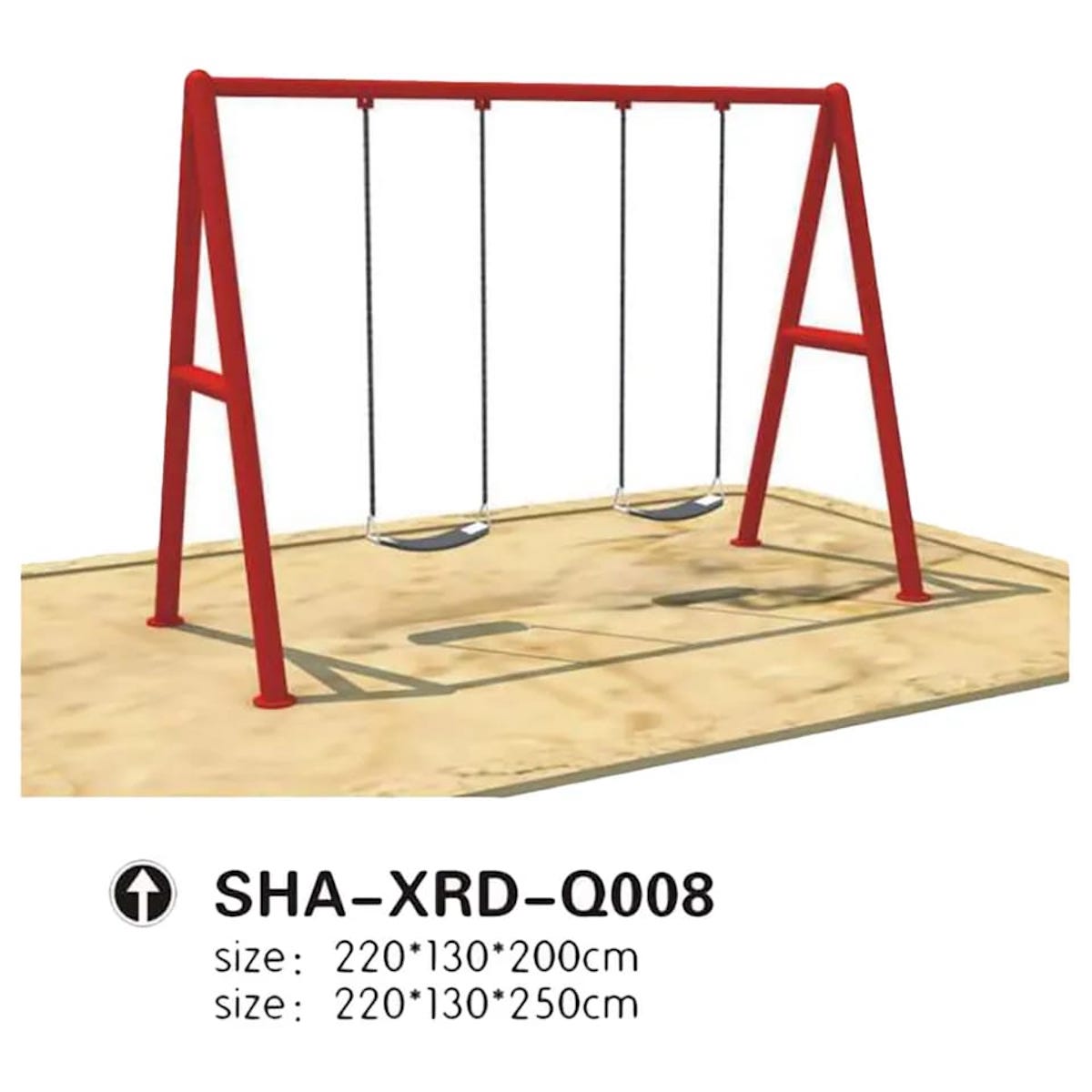 Huitich double swing set for kids UAE featuring durable swings and a sturdy frame for outdoor play