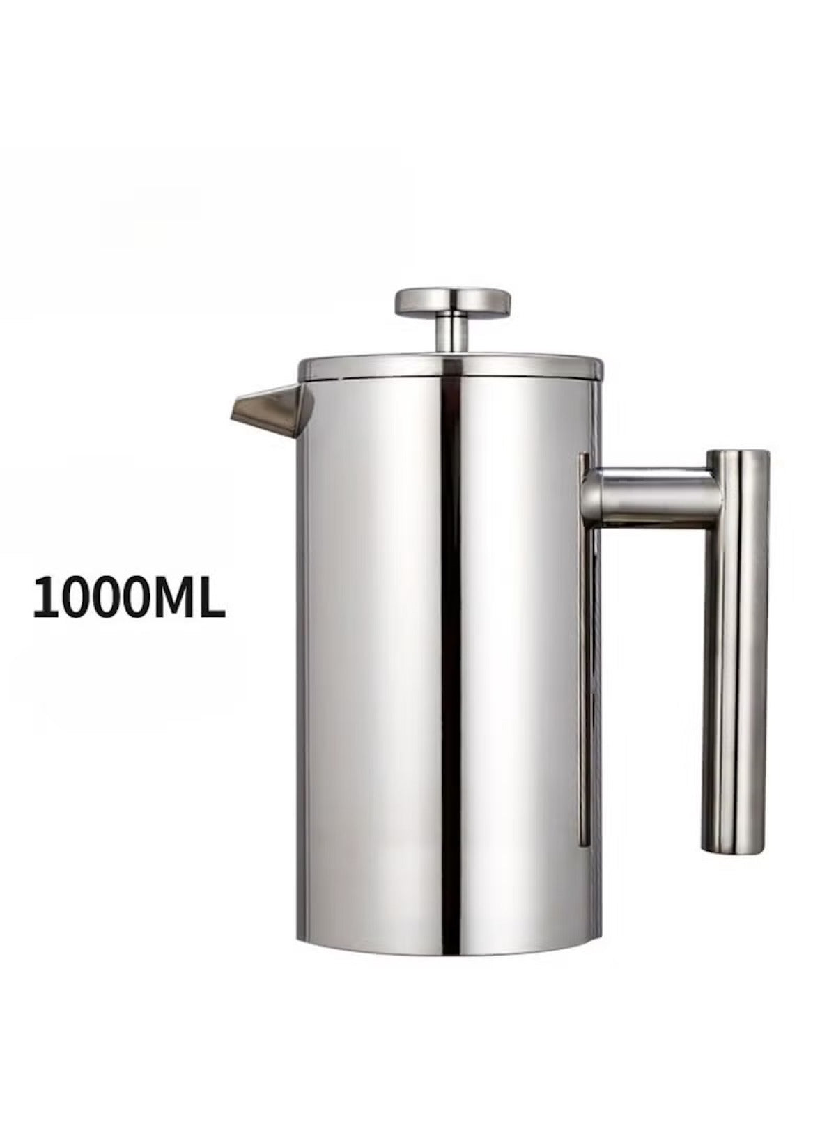 Huitich double wall stainless steel french press coffee maker with 1000ml capacity