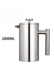 Huitich double wall stainless steel french press coffee maker with 1000ml capacity