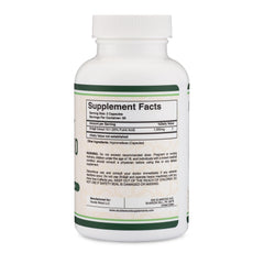Double Wood Supplements Shilajit 1000mg white bottle showing supplement facts label and dosage information