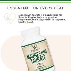 Double Wood Supplements Magnesium Taurate bottle with heart graphic and label magnesium taurate supplement UAE