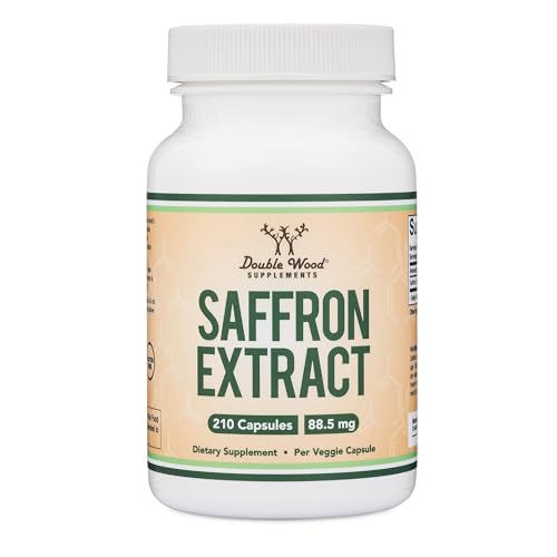 Double Wood Supplements saffron extract bottle 210 capsules 88 mg per veggie capsule saffron capsules supplement