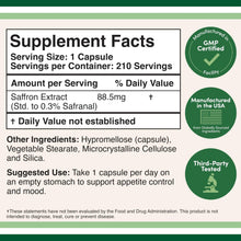 Supplement Facts panel with GMP Certified and Third-Party Tested icons
