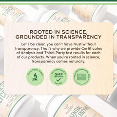 Double Wood Supplements bottles with transparency message and third party testing badges for resveratrol supplements UAE