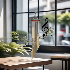 12 Metal Aluminium Tube Wind Chimes with Hooks, Outdoor Garden Decoration Home Wedding Party Memorial Decoration Favours