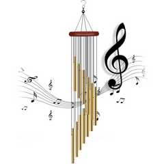 12 Metal Aluminium Tube Wind Chimes with Hooks, Outdoor Garden Decoration Home Wedding Party Memorial Decoration Favours