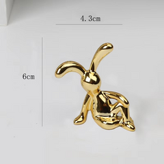 Creative Popular Cartoon Sitting Posture Long-eared Rabbit Ornaments Accessible Luxury High-end Living Room Tv Cabinet Wine C...