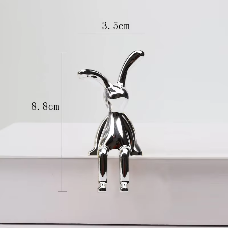 Creative Popular Cartoon Sitting Posture Long-eared Rabbit Ornaments Accessible Luxury High-end Living Room Tv Cabinet Wine C...