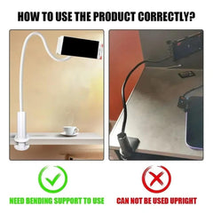 70cm 360 Spiral Rotate Clip Mobile Phone Holder Stand Portable Lazy Bed Desktop Bracket phone Desk Bed Mount Stand Base Support