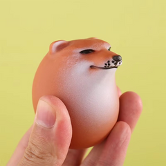 Creative Shiba Inu Realistic Egg Shape PVC Desk Decor Dog & Egg Union Decorations For Home Offices Fun Christmas Gifts