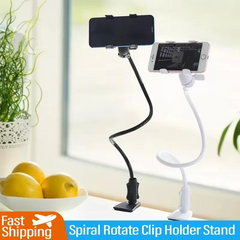 70cm 360° Spiral Rotate Clip Mobile Phone Holder Stand Portable Lazy Bed Desktop Bracket phone Desk Bed Mount Stand Base Support