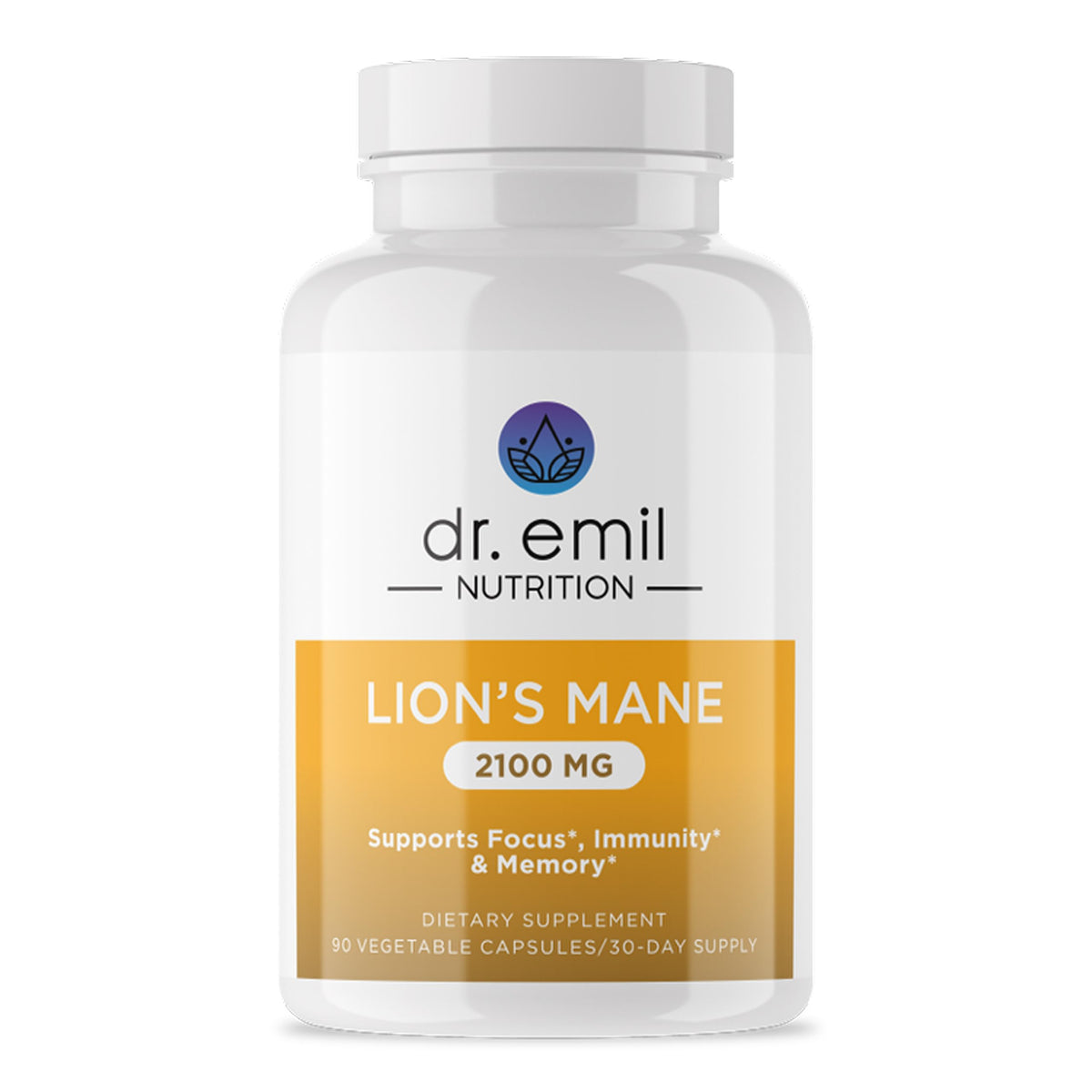 Dr. Emil Nutrition Lion's Mane Mushroom Supplement 2100 mg for Focus, Immunity, and Memory in UAE