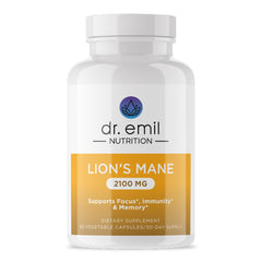 Dr. Emil Nutrition Lion's Mane Mushroom Supplement 2100 mg for Focus, Immunity, and Memory in UAE