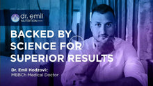 Lion's Mane supplement promotional banner backed by science with doctor endorsement