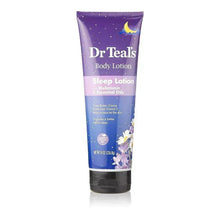 DrTeal's sleep lotion tube, purple body lotion with melatonin and essential oils