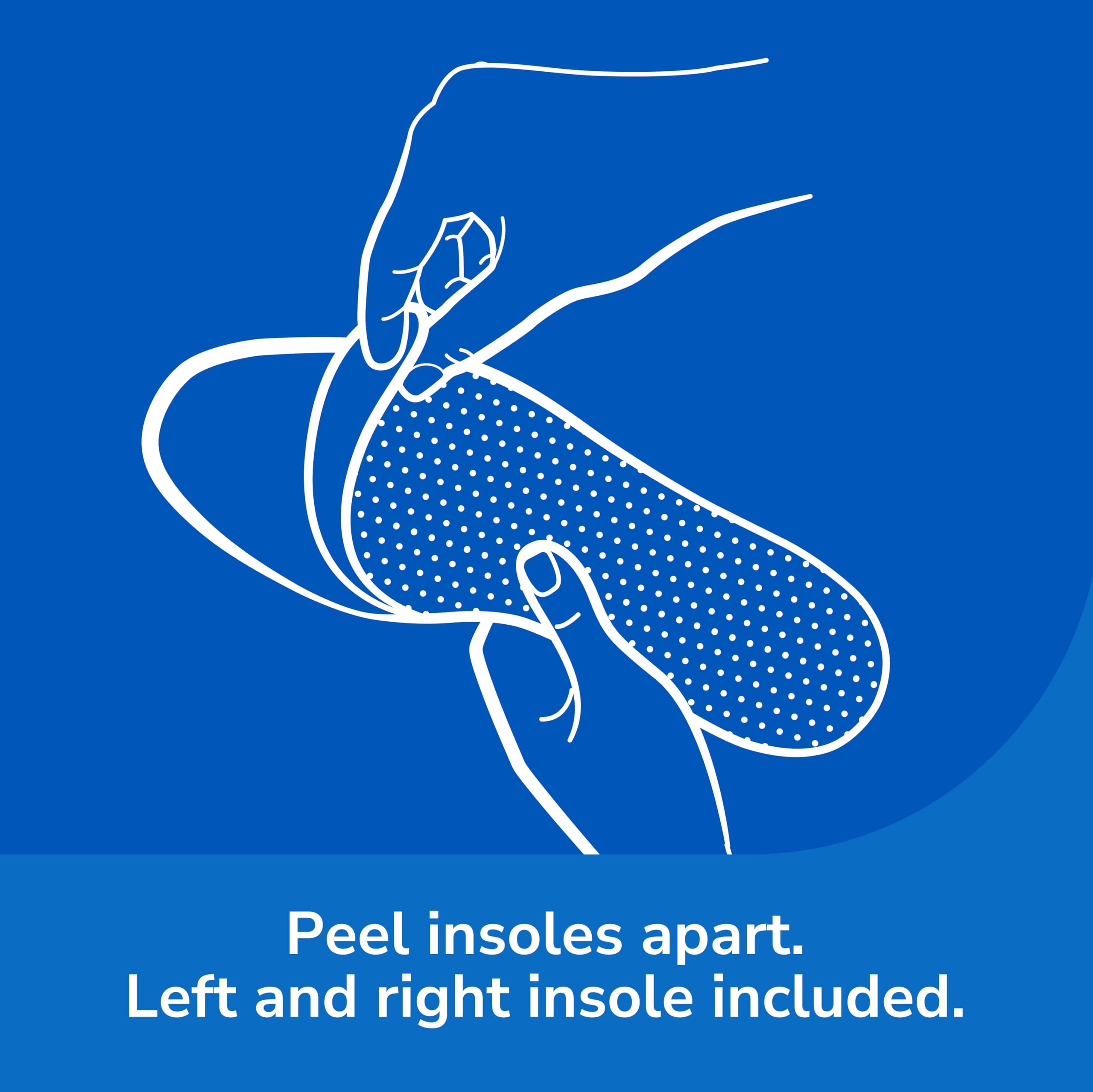 Dr. Scholl's ultra soft shoe insoles with peel apart design for left and right foot