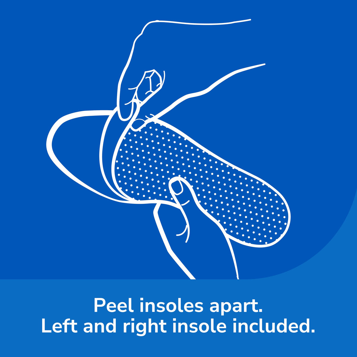 Dr. Scholl's ultra soft shoe insoles with peel apart design for left and right foot