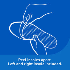 Dr. Scholl's ultra soft shoe insoles with peel apart design for left and right foot