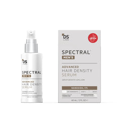 DS Laboratories Spectral Men's Advanced hair density serum for men with Nanoxidil 5 percent in white bottle and box