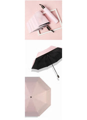 Mumzar dual purpose automatic umbrella in pink with black interior, compact and foldable design