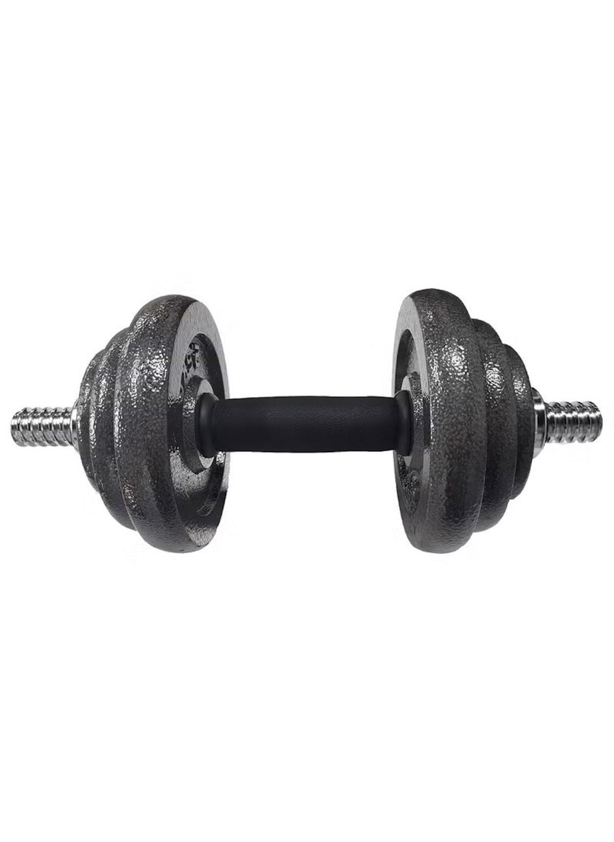 Huitich dumbbell set with connecting rod featuring adjustable metal weight plates and a black grip handle