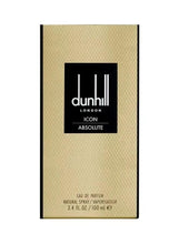 Alfred Dunhill Icon Absolute eau de parfum box, gold texture with black label