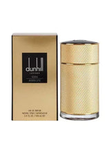 Gold textured eau de parfum spray bottle with Icon Absolute box and black label