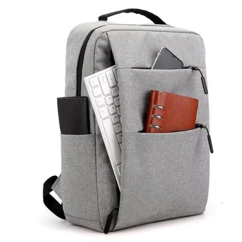 Huitich durable laptop backpack waterproof gray travel bag with multiple compartments for gadgets and notebooks
