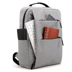 Huitich durable laptop backpack waterproof gray travel bag with multiple compartments for gadgets and notebooks