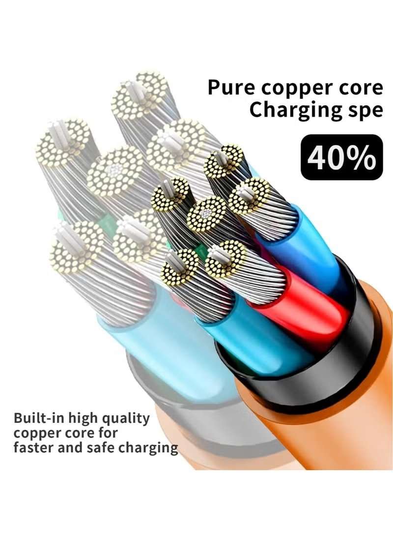 Durable USB cable with 180 degree connector featuring high quality pure copper core for fast and safe charging