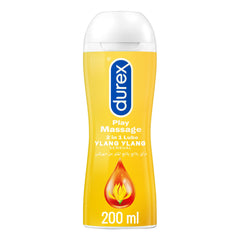 Bottle of Durex Play Massage 2 in 1 lubricant 200 ml ylang ylang sensual massage oil and lube