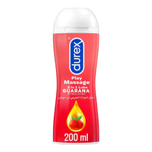 Durex Play Massage 2-in-1 lubricant bottle, red label with 200 ml capacity