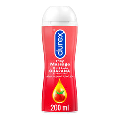 Durex Play Massage 2 in 1 lubricant UAE red 200 ml bottle guarana stimulating massage lube by Durex